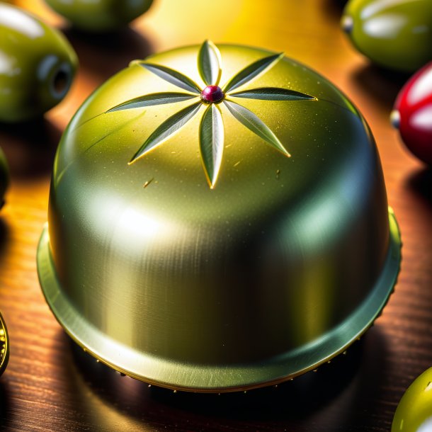 Picture of a olive cap from metal