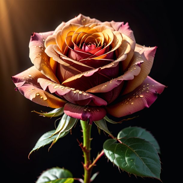 Image d'une rose brune