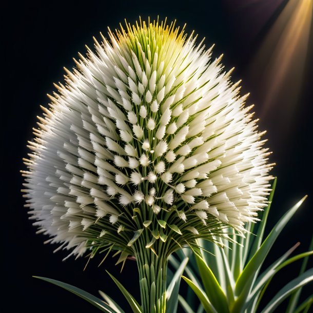 Depiction of a white broom, prickly