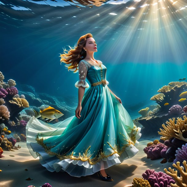 Picture of a haddock in a dress in the sea