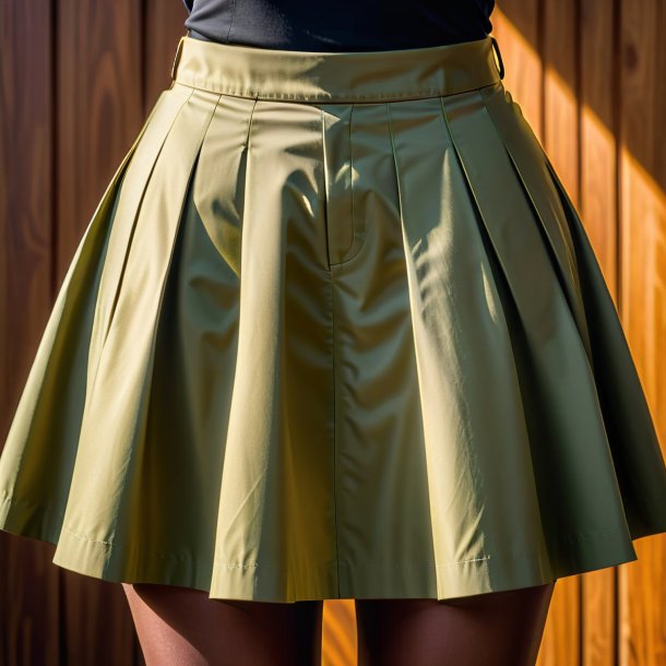 Photo of a khaki skirt from wood