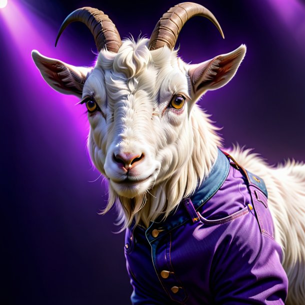 Image of a goat in a purple jeans