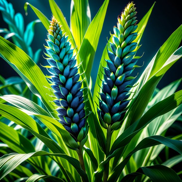 Pic of a cyan corn plant