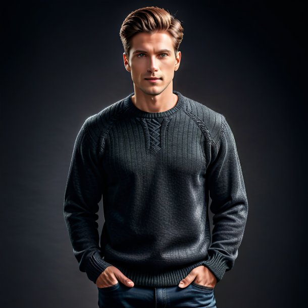 Photo of a charcoal sweater from stone