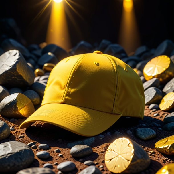 Clipart of a yellow cap from stone