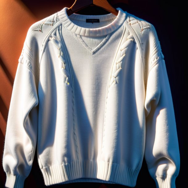 Photo of a white sweater from clay