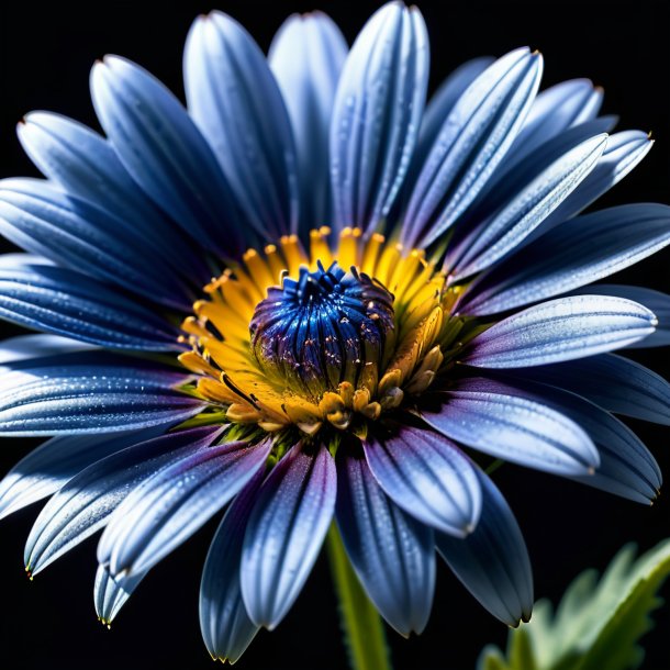 Figure of a navy blue daisy, wild