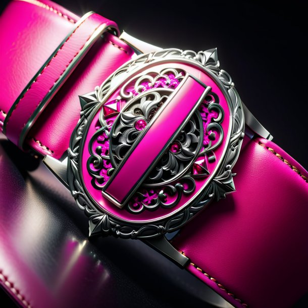 Pic d'une ceinture rose chaude du métal