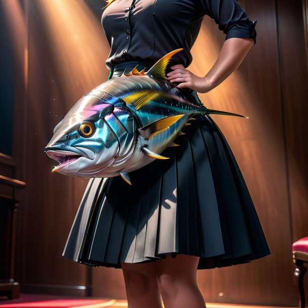 Pic of a tuna in a black skirt