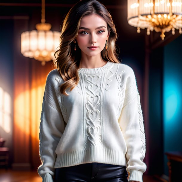 Photo of a white sweater from gypsum