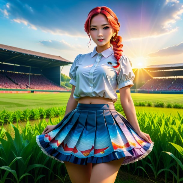 Photo of a carp in a skirt on the field