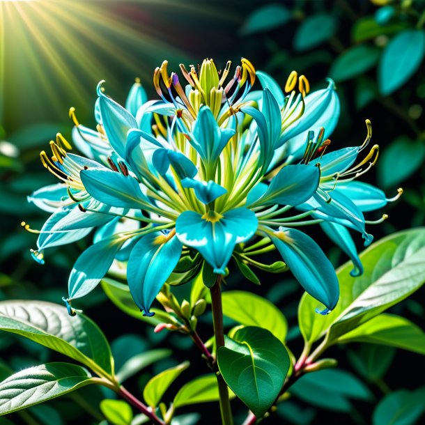 Picture of a cyan honeysuckle