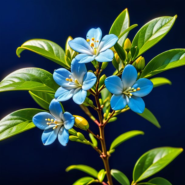 "image d'une jessamine bleue, espagnol"