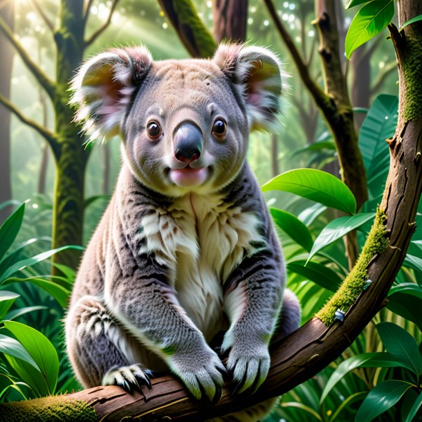 Image d'un koala dans une ceinture verte