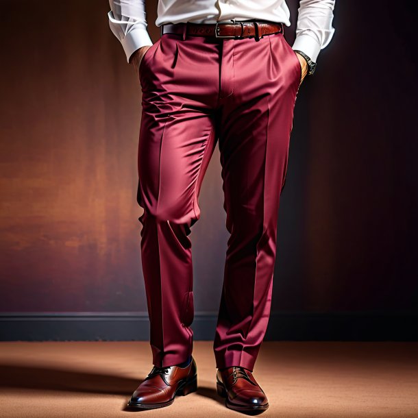 Pic of a maroon trousers from clay