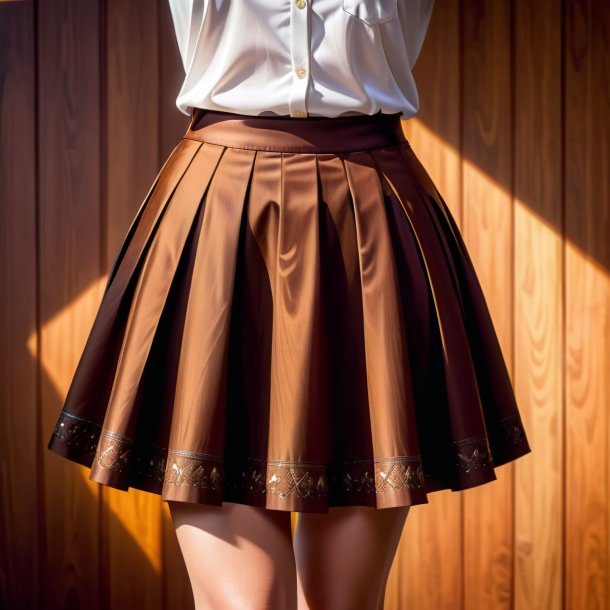 Illustration of a brown skirt from wood