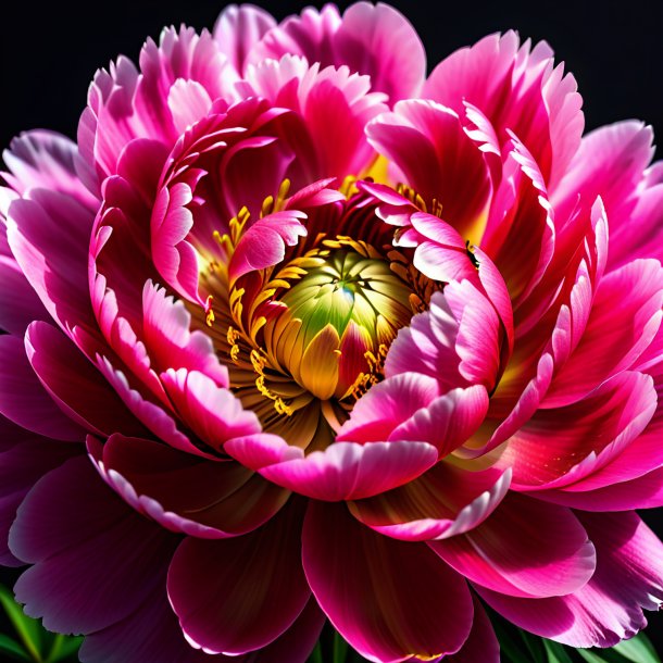 Photo of a hot pink peony