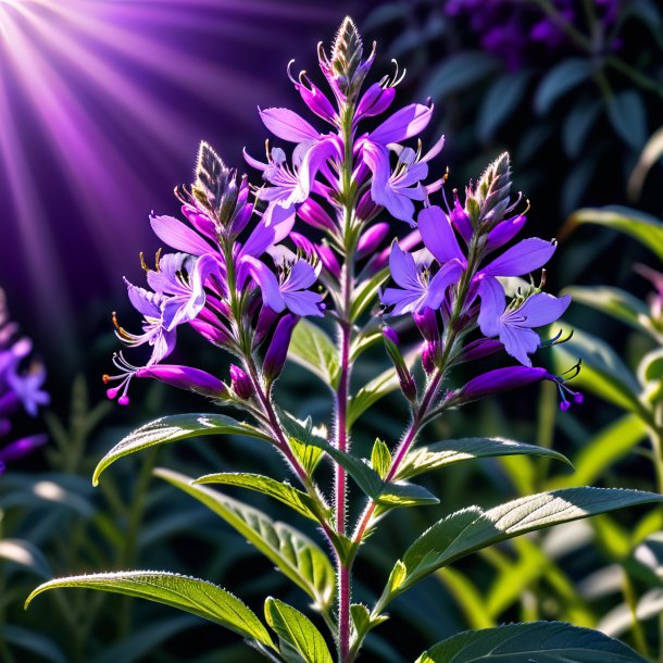 "depiction of a gray willowherb, purple"