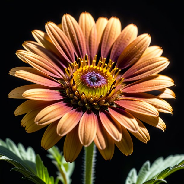 "foto de uma margarida marrom, selvagem"