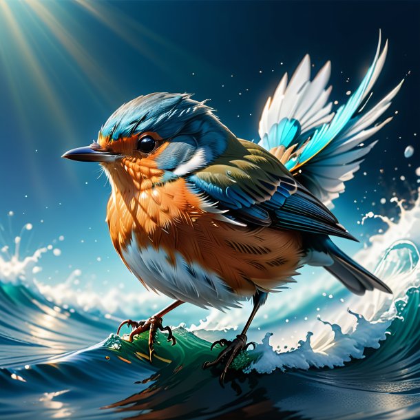 Illustration of a azure wake-robin