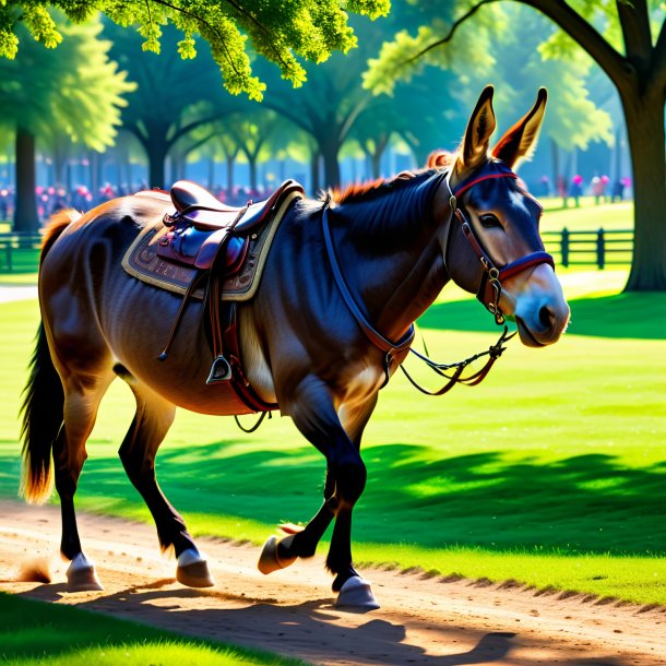 Pic of a playing of a mule in the park