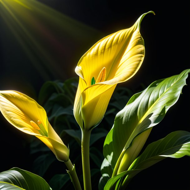 Picture of a yellow arum