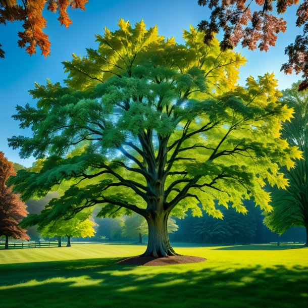 Portrayal of a silver maple