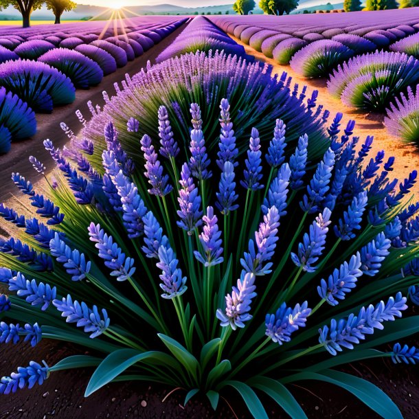 Imagem de uma lavanda azul