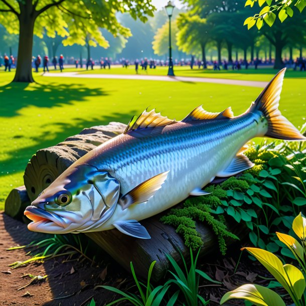 Picture of a resting of a haddock in the park