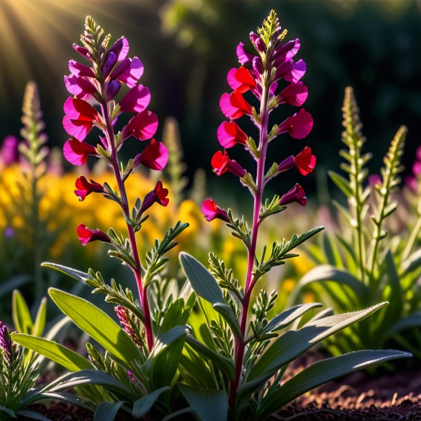 Depicting of a red toadflax