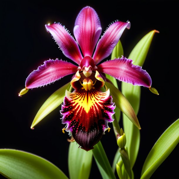 "pic de um ophrys vermelho, orquídea aranha"