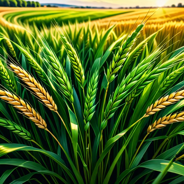 Sketch of a wheat jacket from grass