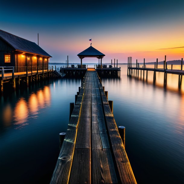 Foto de un muelle de carbón vegetal