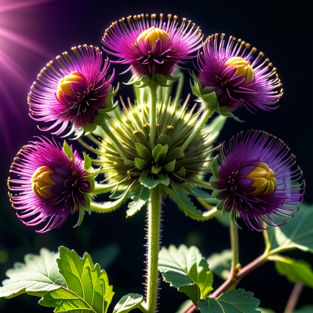 Illustration of a plum burdock