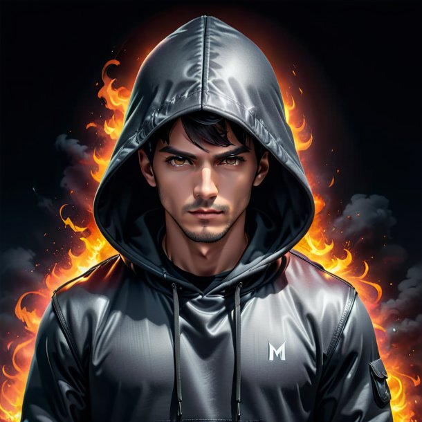 Illustration of a charcoal hoodie from metal