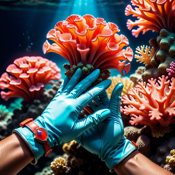 Portrait d'un gants de corail en béton