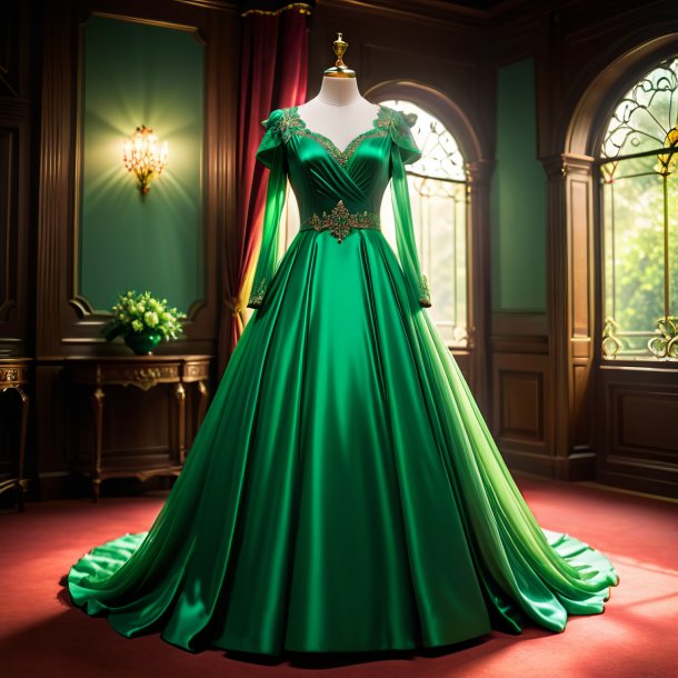 Foto de un vestido verde de arcilla