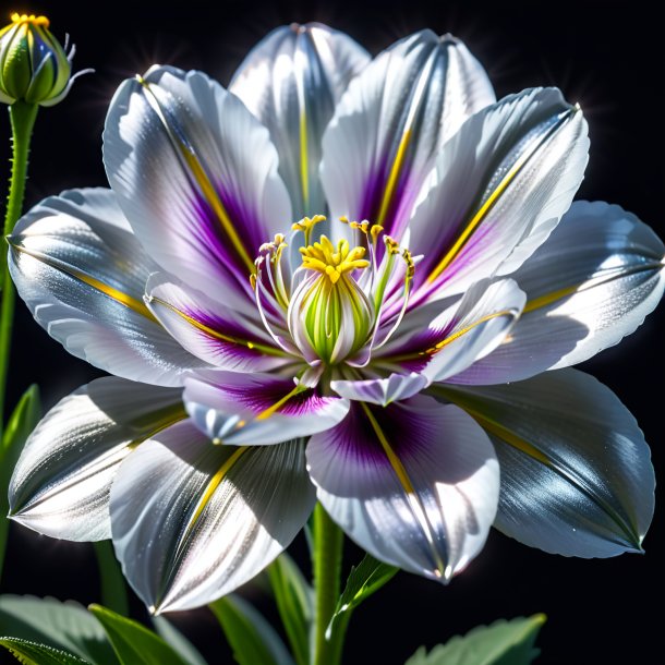 "figure d'un gillyflower d'argent, stock"