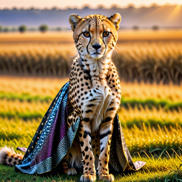 Image d'un guépard dans une jupe sur le champ