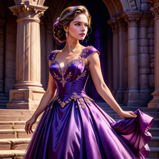 Drawing of a purple dress from stone