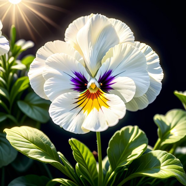 Sketch of a white pansy