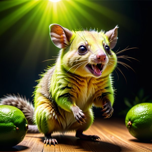 Pic d'un opossum de danse de lime