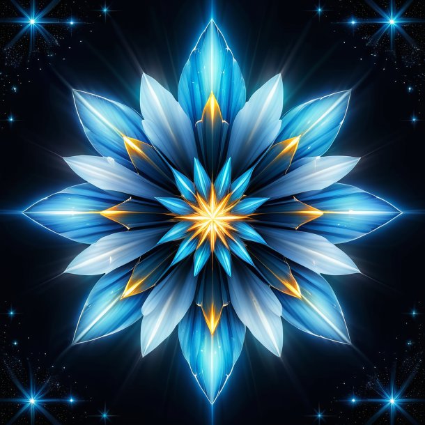 Clipart of a azure star of bethlehem