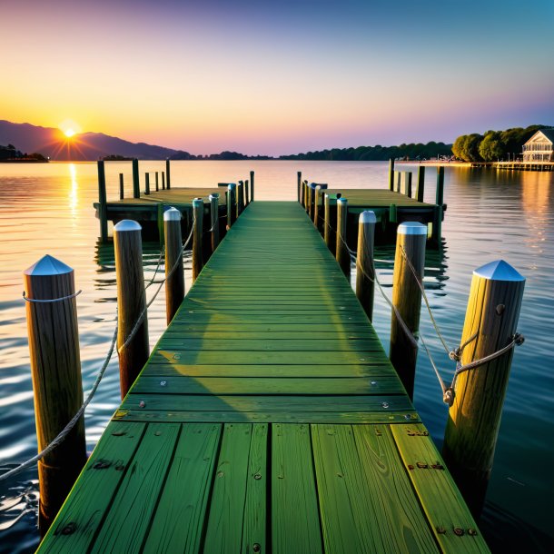 Foto de un muelle caqui