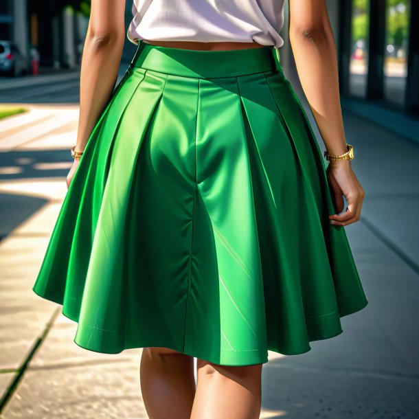 Sketch of a green skirt from concrete