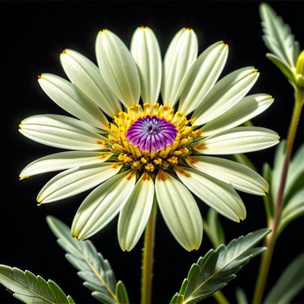 "dessin d'une marguerite d'olive, double"