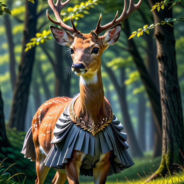 Pic of a deer in a gray skirt