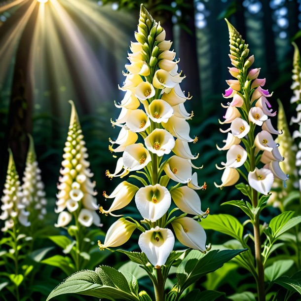 Imagery of a ivory foxglove