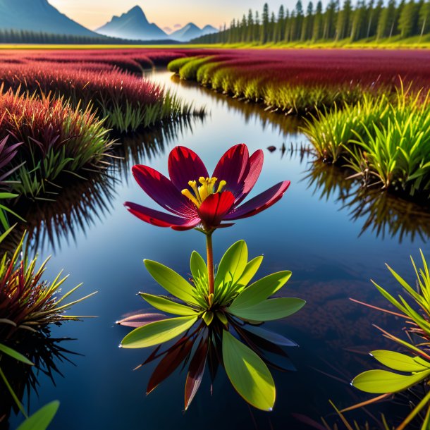 "picture of a maroon crowfoot, marsh"