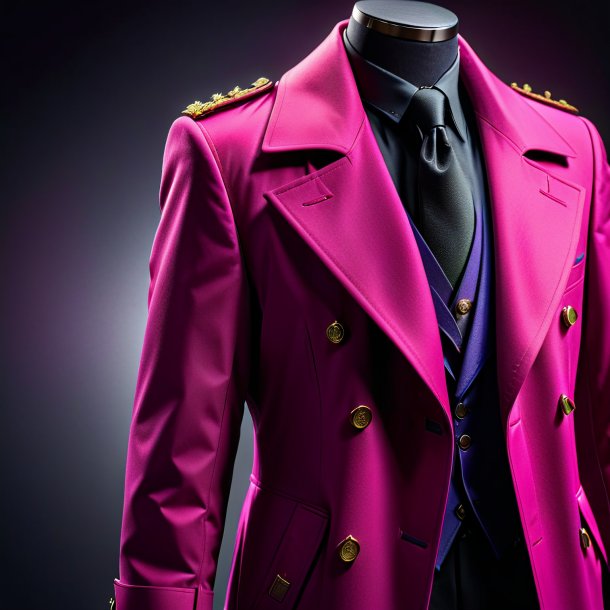 Photography of a fuchsia coat from paper